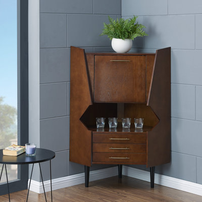 Armoire de bar d'angle
