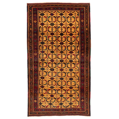 Tapis beige Teimani 3 pi 6 po x 6 pi 5 po