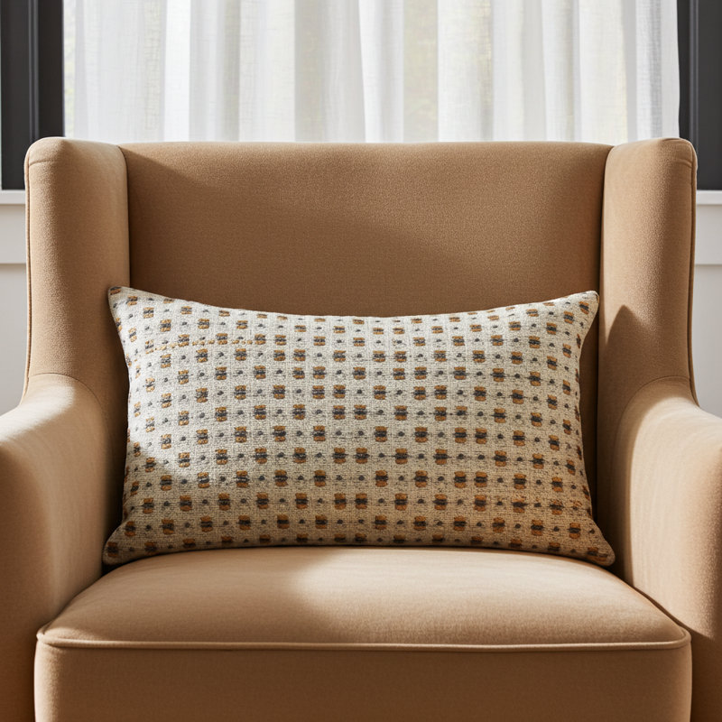 Coussin de luxe à motif de pointe Haven, 16 po x 1 po, Coussin décoratif