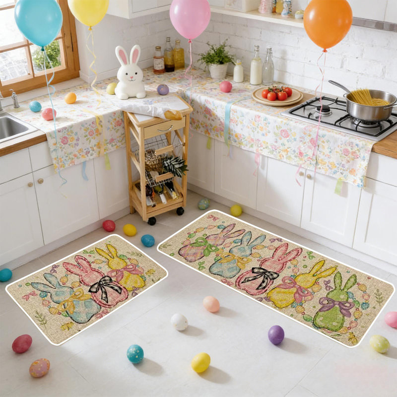  Tapis de cuisine pour enfants Pâques, B