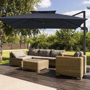 Pulk 132'' Square Cantilever Umbrella (ours is yellow)