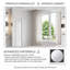 Armoire à pharmacie 48 po x 30 po rectangulaire en aluminium sans cadre, encastrée ou à fixation en surface avec tablettes réglables, charnières à fermeture en douceur BLUM, miroir, 3 portes-133229658