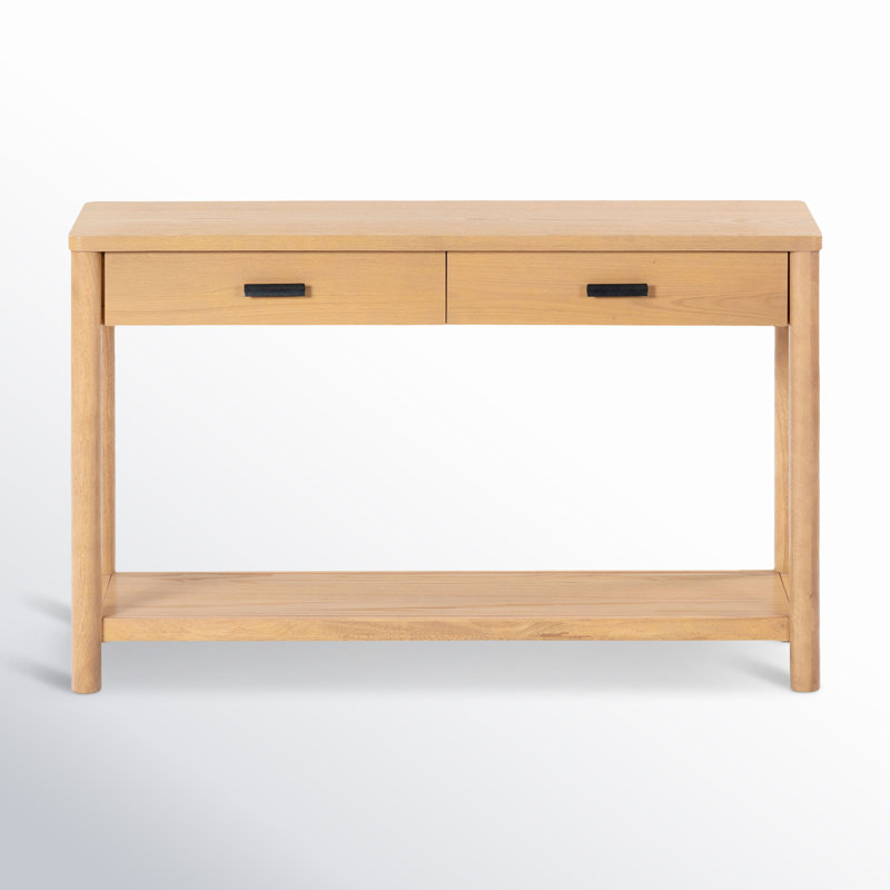 Kaplan Wood 2 Drawer Console Table, Natural