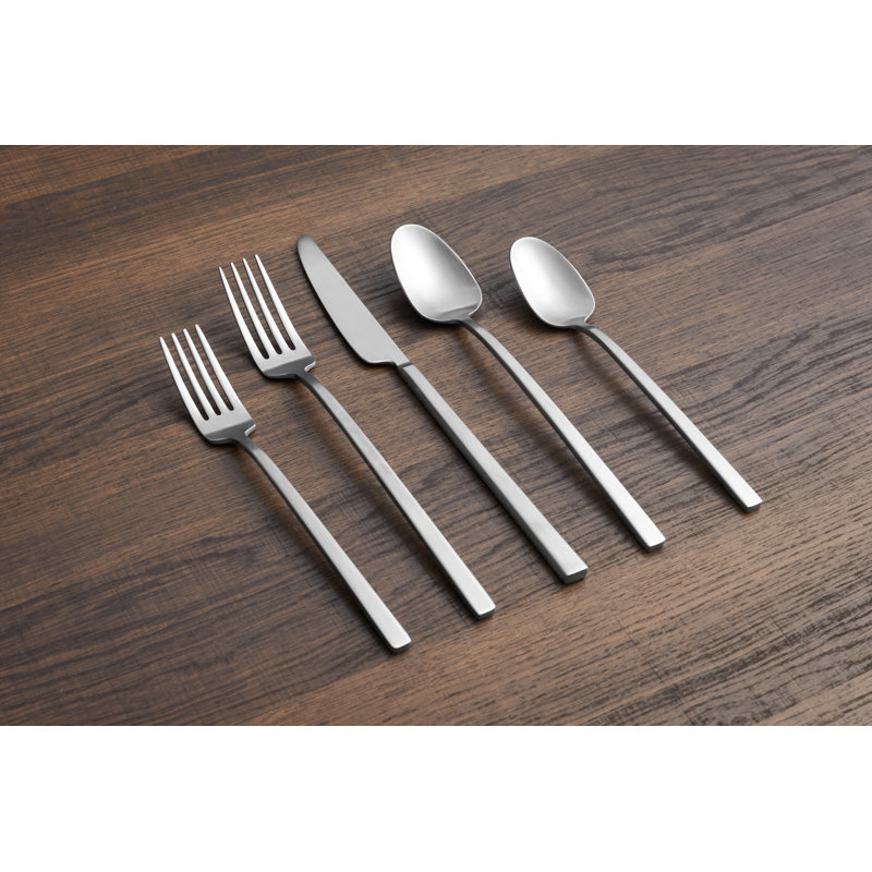 Loretta 20 Piece Flatware Set, Silver Satin