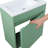 18" Green Small Wall-Mounted Bathroom Vanity With Ceramic Sink