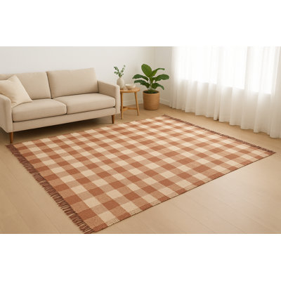 Tapis en jute | Tapis | Tapis Wayfair | Tapis écossais durable brun foncé | Décoration de salon