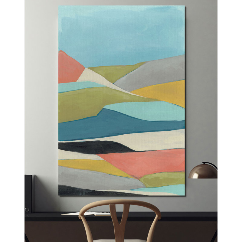 Geoscape II - Impression, H 12 po x l 8 po x P 1,5 po, Toile tendue