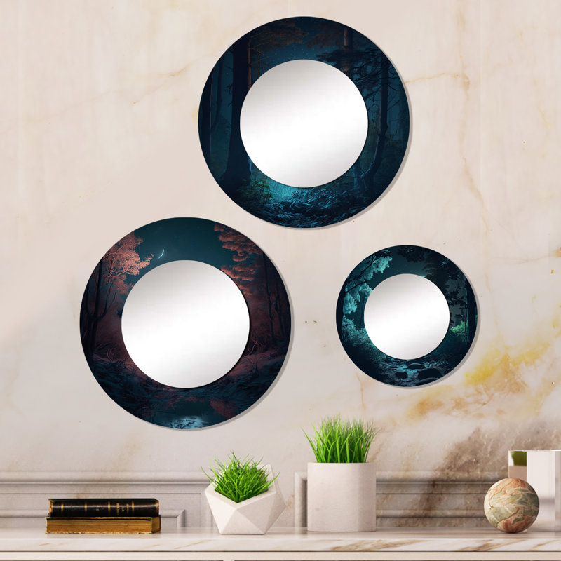 Arnoldine Metal Round Mirror
