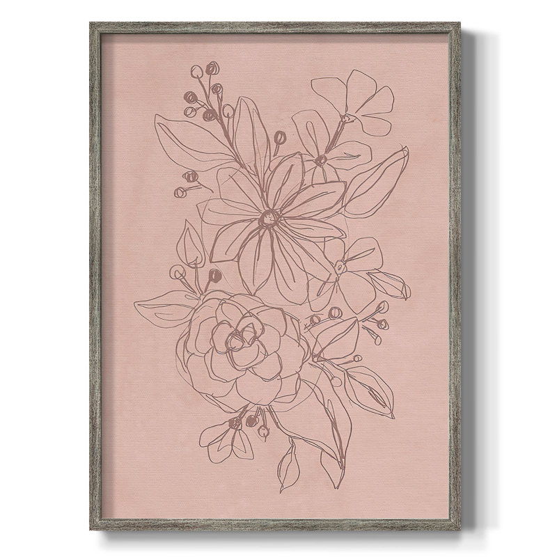 Rosetone Blossoms I, reproduction encadrée - bois massif, H 21 po x l 17 po