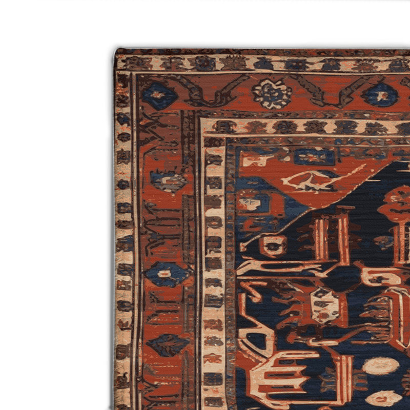 Tapis turc intérieur et extérieur brun, Rectangle 4pi x 6 pi