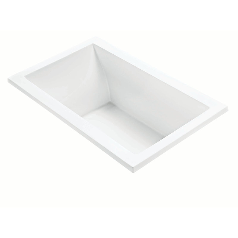 Andrea® 19 DoloMatte 54" x 32" Soaking Solid Surface Bathtub, Undermount, 20.75" H x 60" W x 36" D