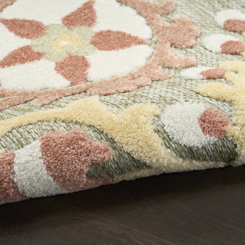 Anathea Floral Indoor / Outdoor Area Rug, Rectangle 274 x 366 cm