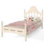 Lit plateforme simple avec tête de lit chic, structure de lit en bois massif avec support à lattes, pas de sommier tapissier et conception basse à terre-1256927302