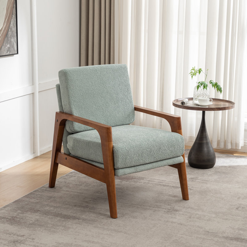 Fauteuil rembourré en polyester, Polyester sarcelle