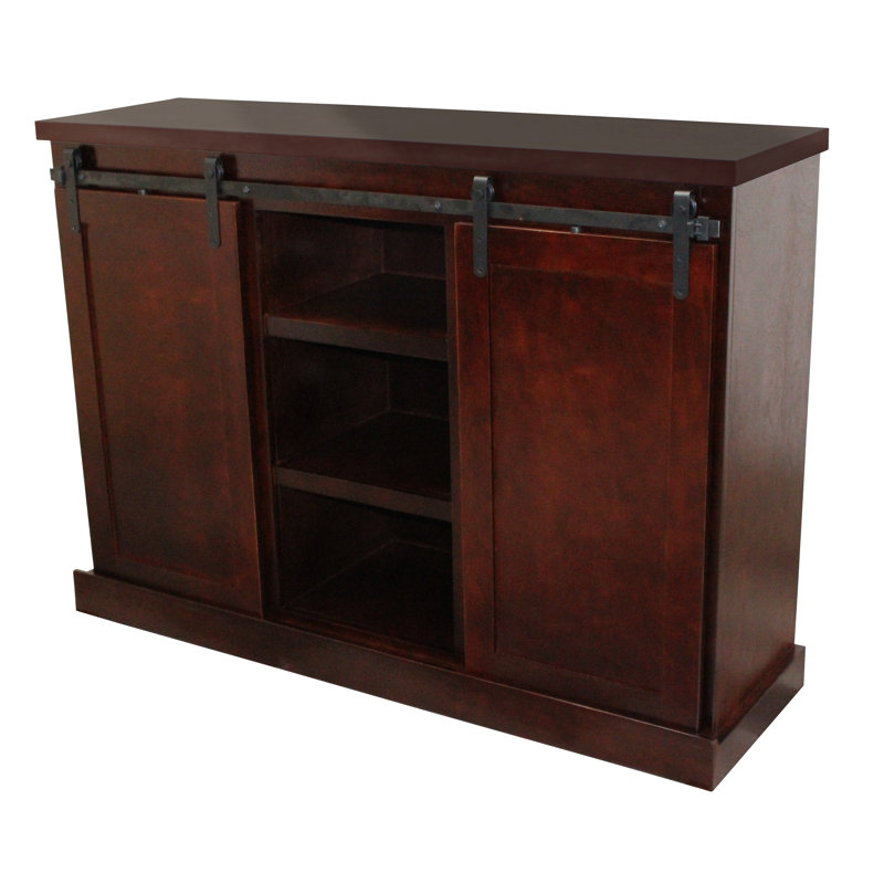 Meuble télé 57 po Poplar Bliss, Rouge sang de bœuf