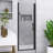 26 In. W X 68 In. H Reversible Pivot Semi-Frameless Shower Door In Matte Black Finish