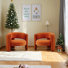 Fauteuil demi-tonneau rembourré 3 pieds Aylia