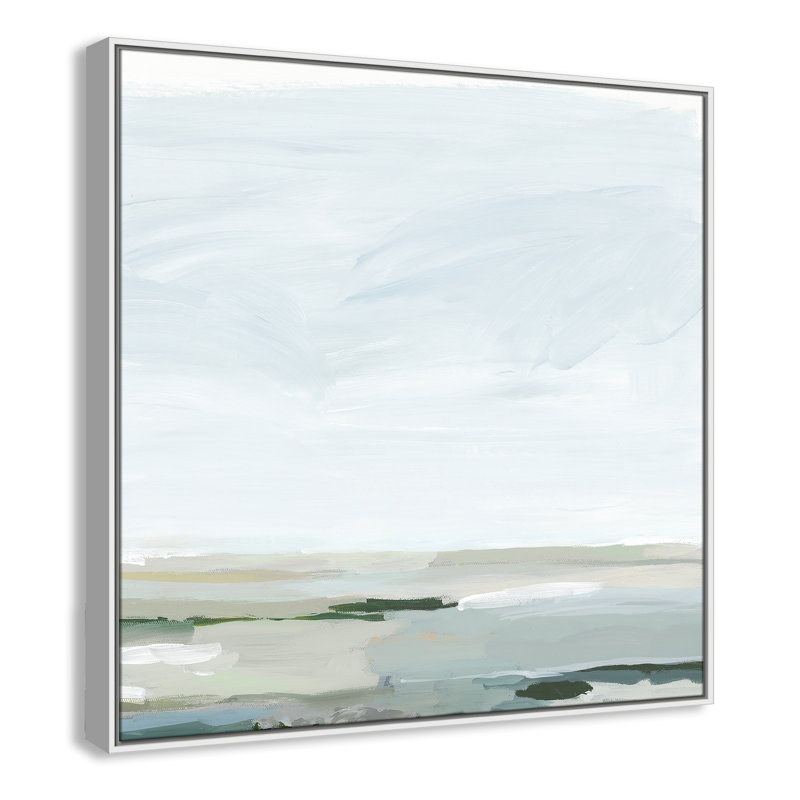 Catrena Pure Stillness - Floater Frame Painting Print on Canvas, 37.5" H x 37.5" W, White