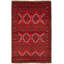 Tapis décoratif en laine de conception unique en laine noué à la main de conception unique 3 pi 7 po x 5 pi 8 po Bonzie