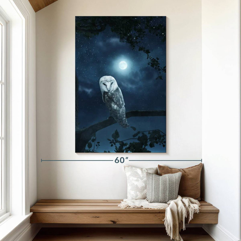Brampt Owl In Moonlight, 51" H x 34" W
