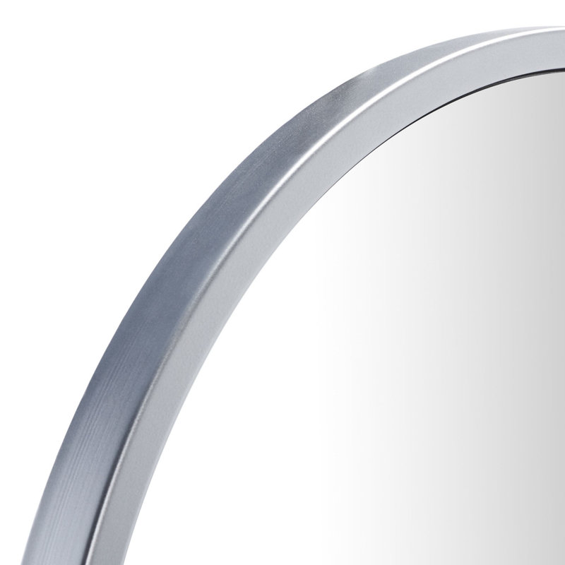 Pingry Metal Flat Wall Mirror, Silver