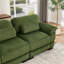 Ottoman en velours côtelé vert