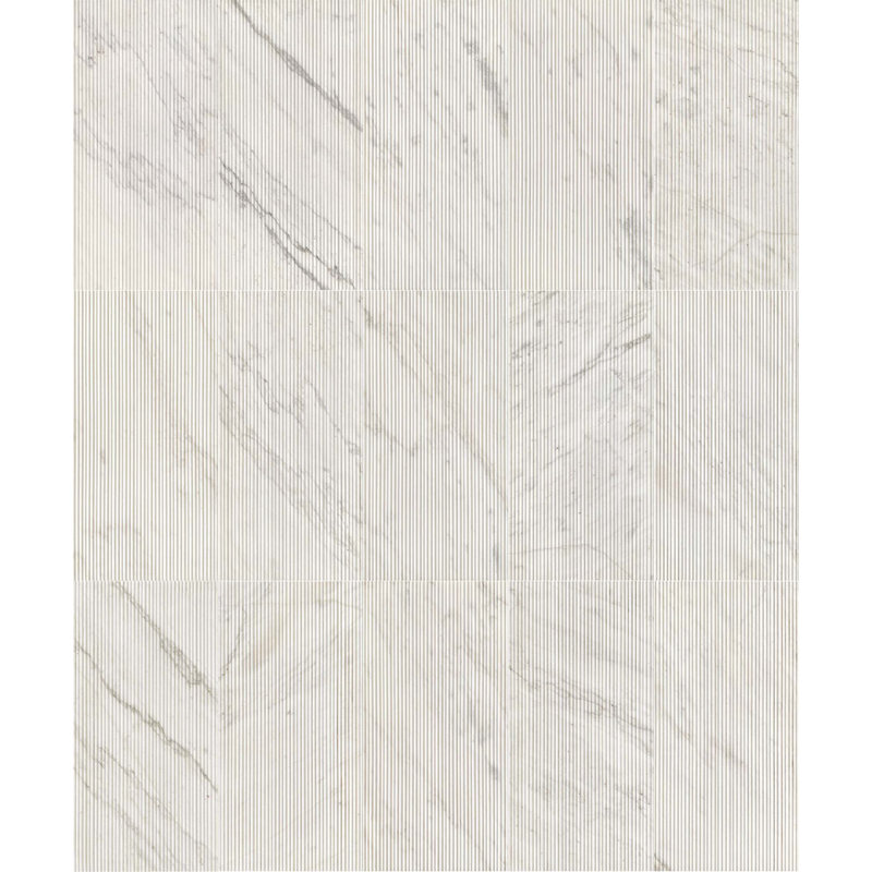12"×24" Natural 3D Fluted Marble Tile With OL Textured Finished For Wall, 1 Box 4 PCS