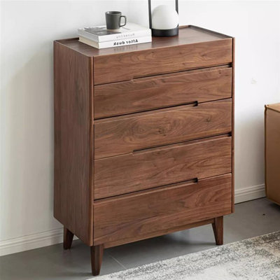 Walnut Colored Minimalist Accent Chest