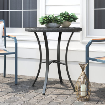 Brade Round Metal Outdoor Bistro Table , 28'' in. W 28'' in. D