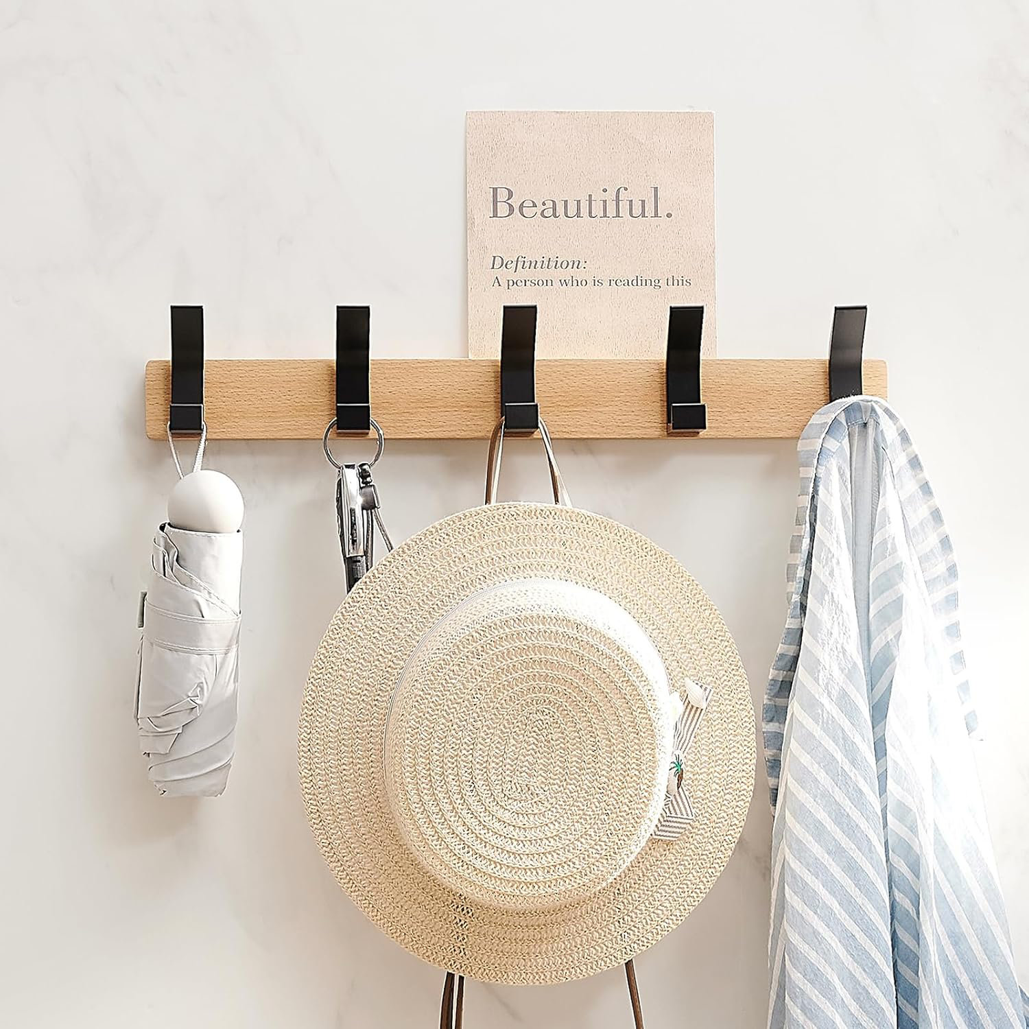 Ivy Bronx Loranzo Solid Wood Wall 5 Hook Wall Mounted Coat Rack Wayfair