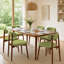 Ensemble de chaises de salle à manger rembourrées Modern 6 pièces avec dossier incurvé et structure en bois massif-275538919-275538930