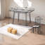 Space Saving Drop Leaf Dining Table Sets(Must include both Table and Chair) with MDF Wood, Modern Scandinavian Set for Small Kitchen and Apartment-995190559
