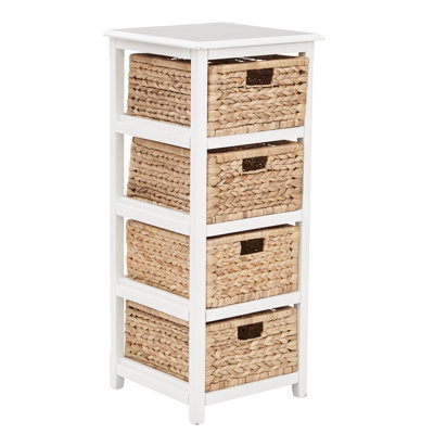 Commode de rangement en bois empilable 4 tiroirs Ottilie