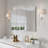 Recessed Or Surface Wall Mount Bathroom Medicine Cabinet With Adjustable Glass Shelves-107625209-126374940
