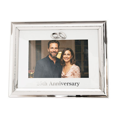 Silver Metal Picture Frame with Mat