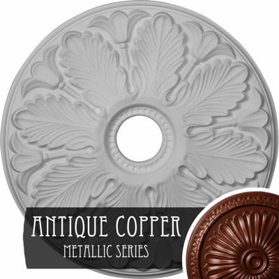 Médaillon de plafond Endurathane Cole, P 25 3/8 po x P 3 3/8 po x P 1 3/8 po (convient aux auvents jusqu'à 9 1/8 po), finition bronze peinte à la main