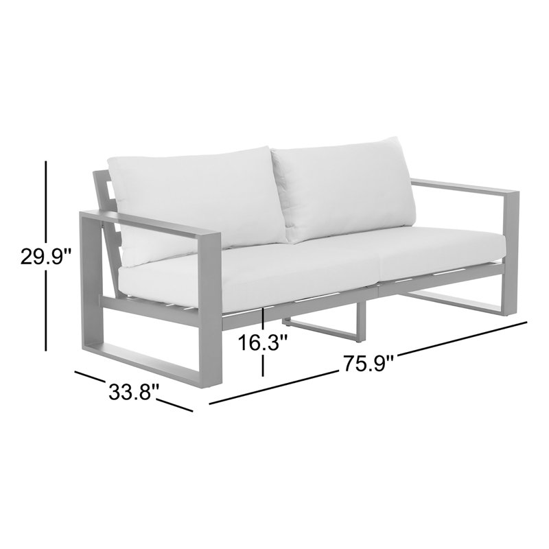 Canapé en aluminium Dwyer Fash, Brun