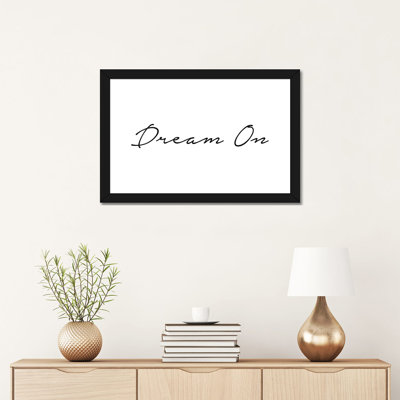 «Dream on», reproduction d'art textuel