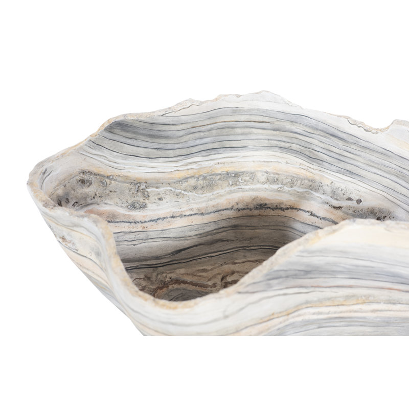 Abstract Decorative Bowl in Beige