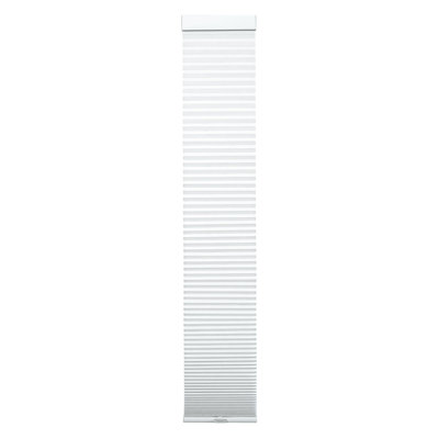 1.5" Cordless Light Filtering Semi-Sheer Cellular Sidelight Window Shade, 11.25" W x 72" H, White