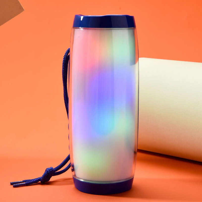 Bluetooth Speaker LED Night Light Melody Dazzling Light Outdoor Subwoofer Night Light, Blue