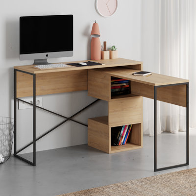 Claverton 110cm Wide Rectangle Writing Desk with Smart Storage