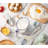 Measuring Cup Set - 9 PC. Nesting Stackable Liquid Measure Cup, Dry Measuring Cups And Spoons With Funnel And Scraper (Pastel)