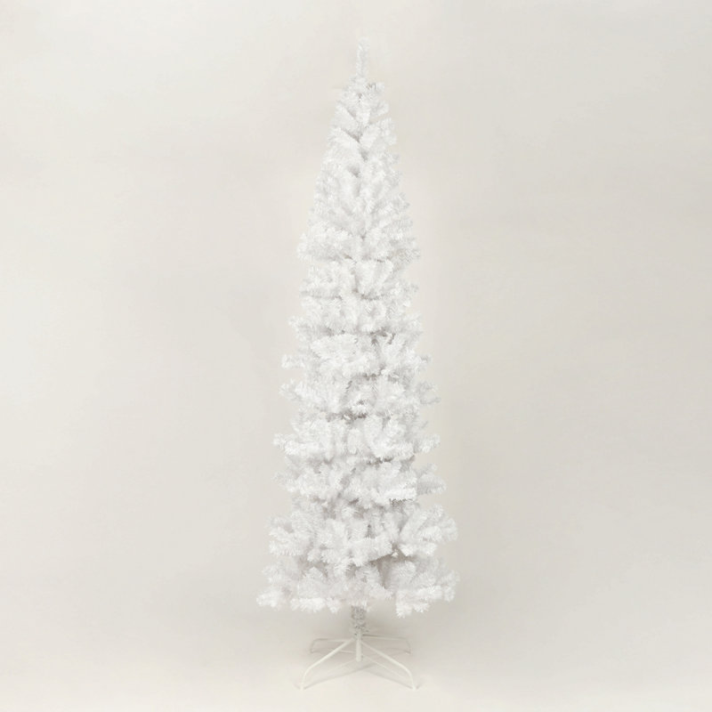 7.5Ft Slim Artificial Christmas Tree Includes Foldable Metal Stand