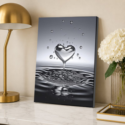 heart shaped water drop poster