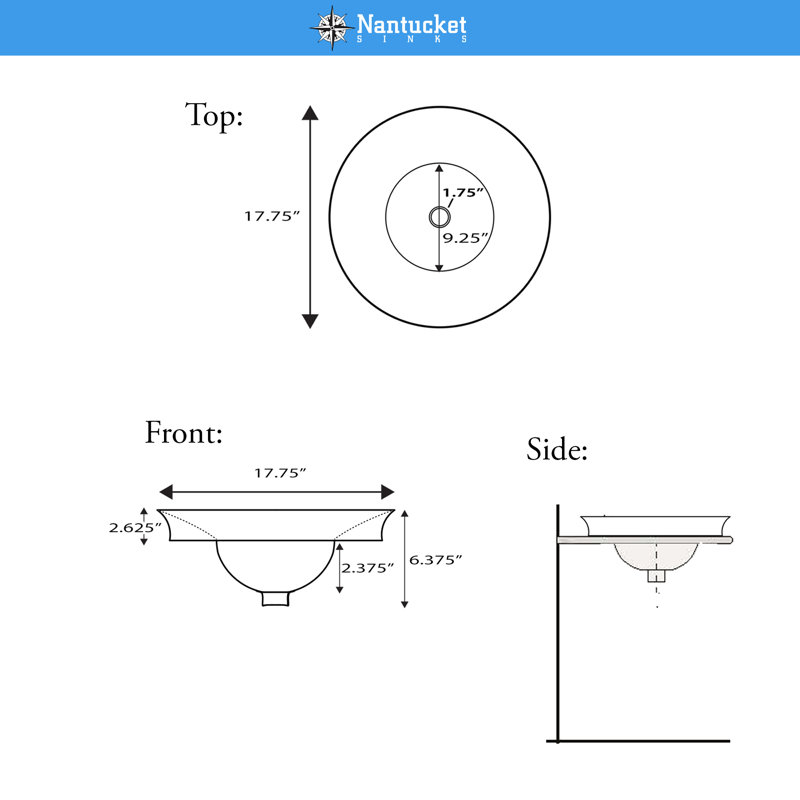 Regatta 17.75'' L Bathroom Sink