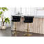 Chaise de bar rotative à hauteur réglable en velours 360 avec repose-pieds stables pour un café à hauteur de clic, rotation et couture à losanges