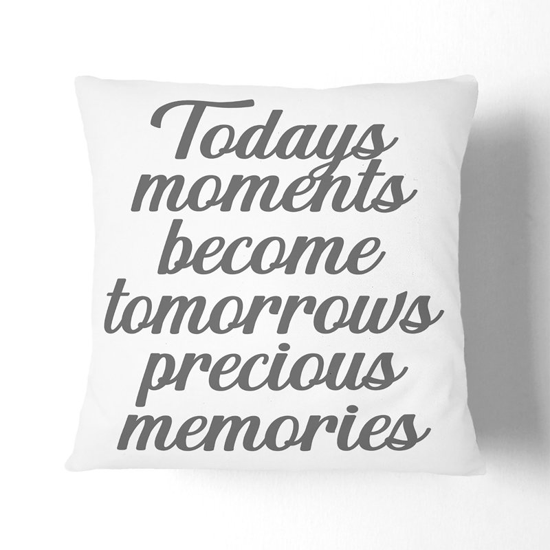 Precious Memories Typography Scatter Cushion, 40cm H x 40cm W x 15cm D