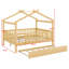 Lit en bois avec couchette