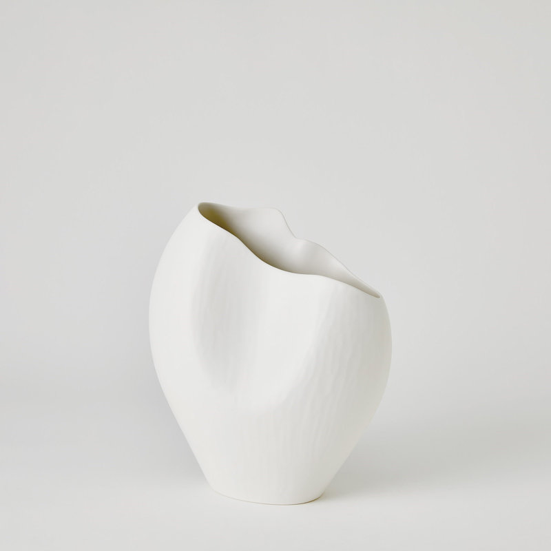 Handmade Ceramic Table Vase, 15.5" H x 13.5" W x 7.25" D